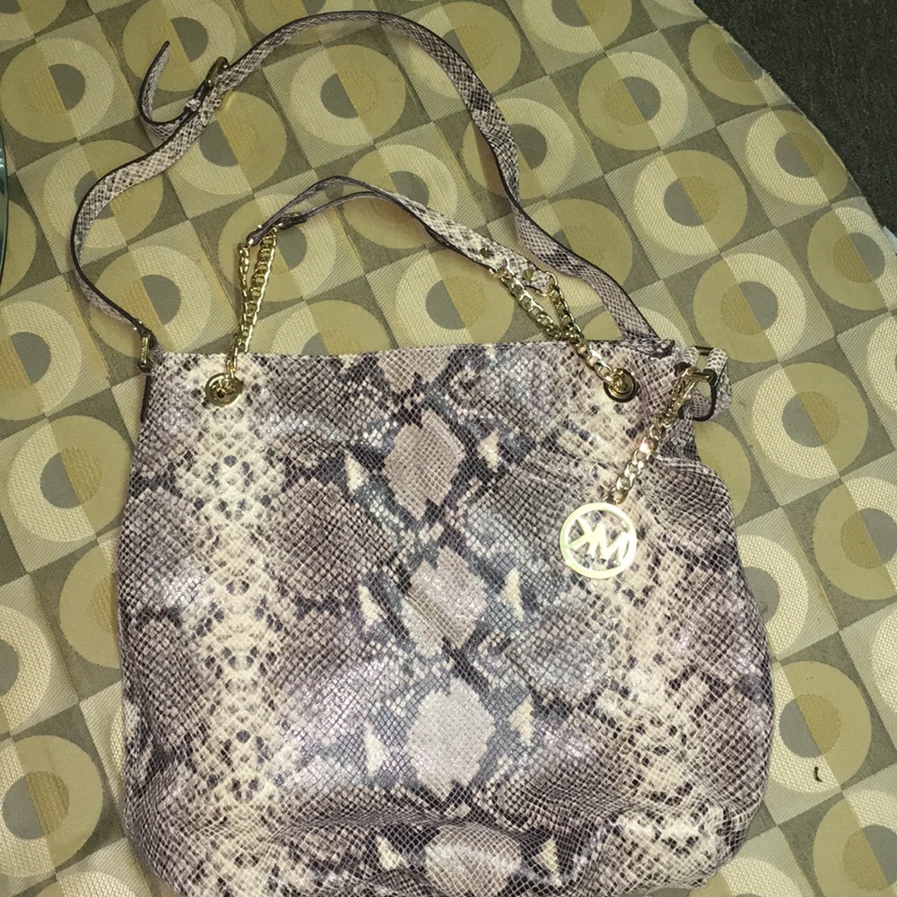 Large Michael Kors Python Embossed Bag - image 2
